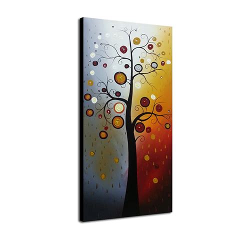 Wieco Art Life Tree Large Vertical Wall Art Modern Abstract Flowers 100