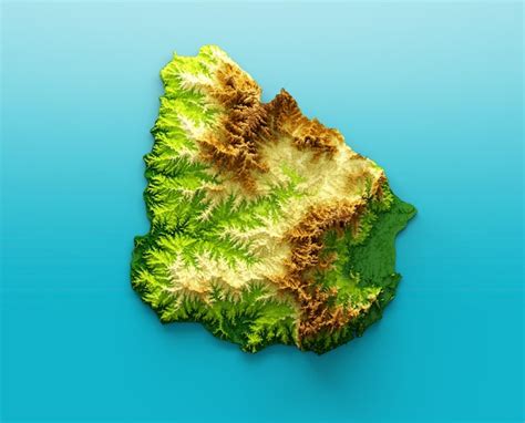 Premium Photo Sri Lanka Map Shaded Relief Color Height Map On The Sea