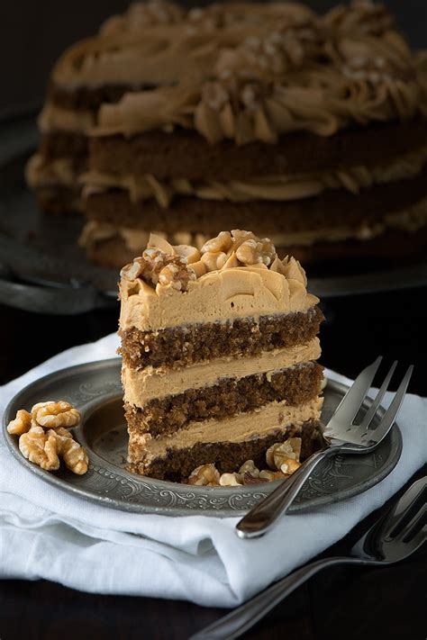 Coffee And Walnut Cake Charlottes Lively Kitchen