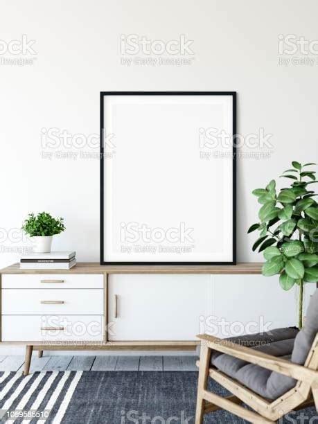 Frame Mockup Living Room Interior Wall Mockup Wall Art 3d Rendering 3d