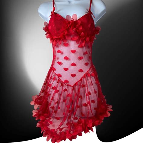 Romantic Sheer Mesh Babydoll Lingerie Etsy