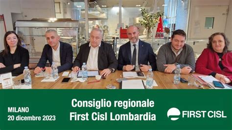 First Cisl Lombardia si è svolto a Milano il Consiglio regionale