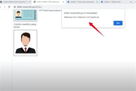 Cara Mengatasi Webcam Js Error Webcam Is Not Loaded Yet Di Akun SSCASN