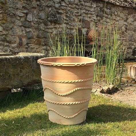 Palatina Keramik großer hoher Blumentopf 50cm aus Terracotta