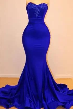 Royal Blue Arabic Evening Dresses One Shoulder Mermaid Wedding Party