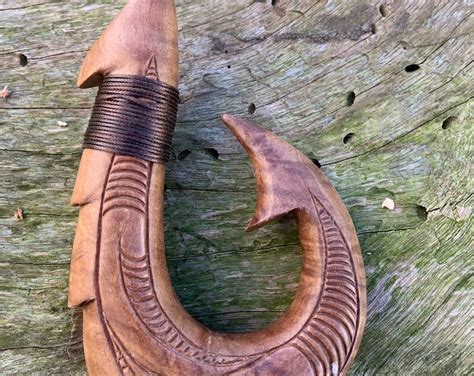 5 Makau Hawaiian Maui Fishing Hook Wooden Fish Hook Polynesian Fish