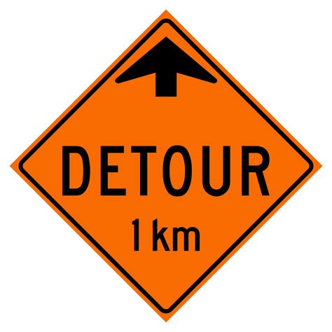 Detour Ahead Sign