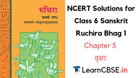 Ncert Solutions For Class 6th Sanskrit Chapter 5 वृक्षाः