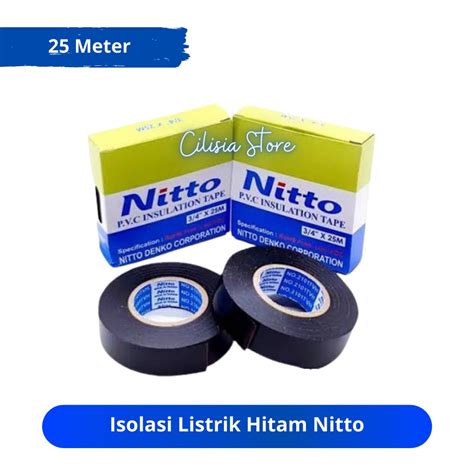 Jual Isolasi Listrik Hitam Nitto Solasi Kabel Electrical Tape