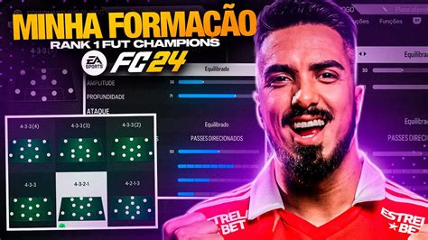 EA FC 24 FORMAÇÃO QUE PEGUEI RANK 1 NO FUT CHAMPIONS TÁTICAS e