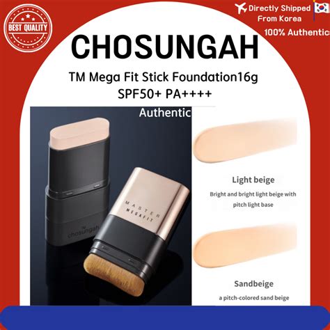 【正品】chosungah Tm Mega Fit Stick Foundation Master 16g Spf50 蝦皮購物