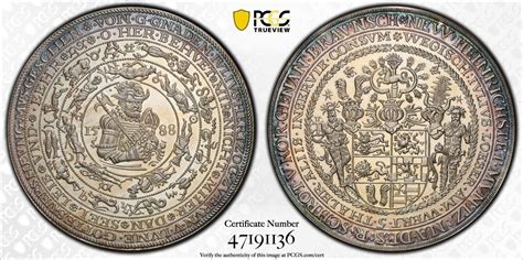 5 Thaler PCGS Brunswick 1588 1977 SP67 Silver Wildman Official Restrike