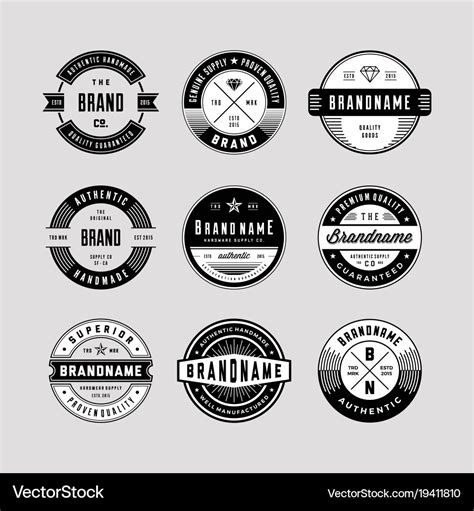 Vintage logo badges Royalty Free Vector Image - VectorStock