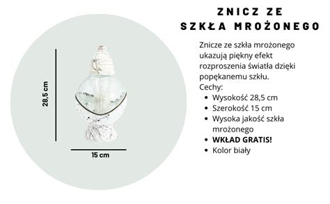 Znicz Kula Szkło Mrożone Biały LP239 ZNICZE Znicze ze szkła mrożonego