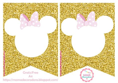 Pin En Kit Imprimible Gratis Minnie Mouse Gold