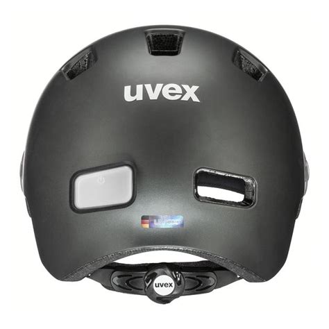 Uvex Rush Visor Velohelm Mit Visier Black Silver Mat