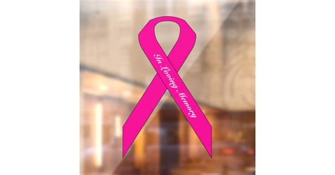 Pink Breast Cancer Awareness Ribbon Window Cling Zazzle