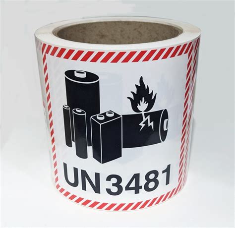 Lithium Battery Label Un3481 Hibiscus Plc