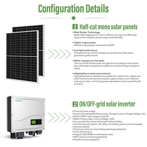 Neexgent Hybrid Solar System 5kw Home Use Solar Energy System With