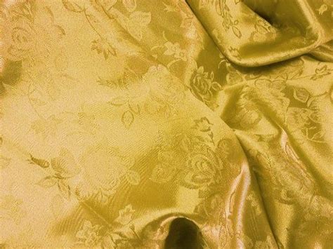 Brocade Jacquard Satin Gold 60 Inch Fabric By The Yard From The Fabric