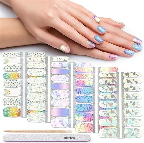 Amazon Danneasy Sheets Aurora Nail Wraps For Women Nail Polish