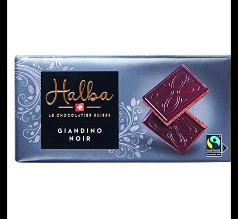 Halba Giandino Noir Dark Chocolate Bar With Gianduja Filling G