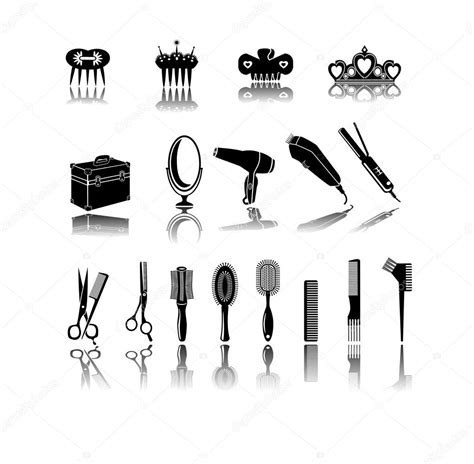 Hair Salon Icons Hair Accessories Stock Vector Image By ©krylovochka 47219019