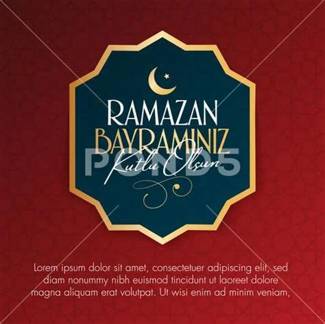 Eid Al Fitr Mubarak Islamic Feast Greetings Ramazan Bayraminiz Kutlu