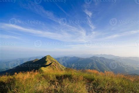 trails on the mountain peak and blue sky 1328409 Stock Photo at Vecteezy