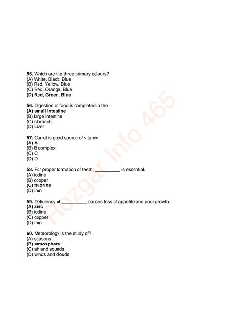 Everyday Science Mcqs For Paec Nts Ppsc Fpsc Css And Other Tests