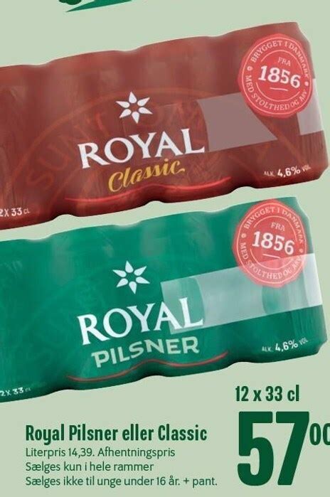 Royal Pilsner El Classic Tilbud Hos Min K Bmand