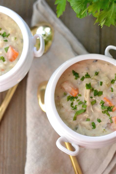 Slow Cooker Creamy Chicken Wild Rice Soup Love Food Foreva