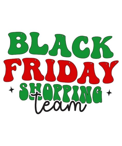 Equipo De Compras Del Black Friday Vector Premium