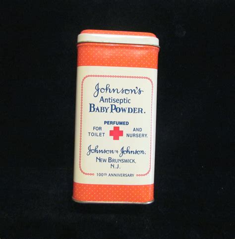 Vintage Powder Tin Johnsons Baby Powder Tin 100th Anniversary Tin Com