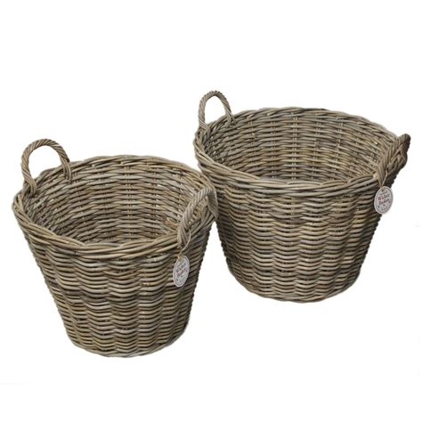 Set Of 2 Kubu Rattan Storage Baskets Storage Baskets Basket House