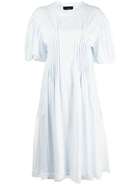 Simone Rocha Cotton Puff Sleeve Midi Dress Simone Rocha