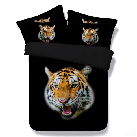 Tiger Head Print Comforter 3d Bedding Set Luxury Duvet Cover Bed Sheet Quilt Doona Queen Size