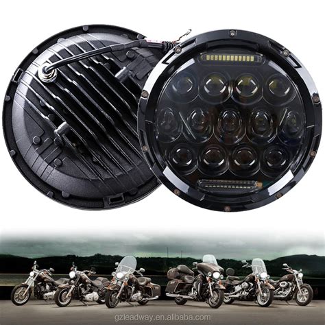 6500k 60w Dot E Mark Emc 7 Inch Round Atv Led Projector Headlight H4 H13 Cut Off Line Motorcycle