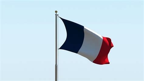 Animated France Flag 3D model animated | CGTrader