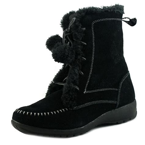 Womens Maggie Closed Toe Ankle Cold Weather Boots Black Cs187dseytt