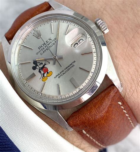 Custom Rolex Datejust 36mm Mickey Mouse Dial Vintage Automatic