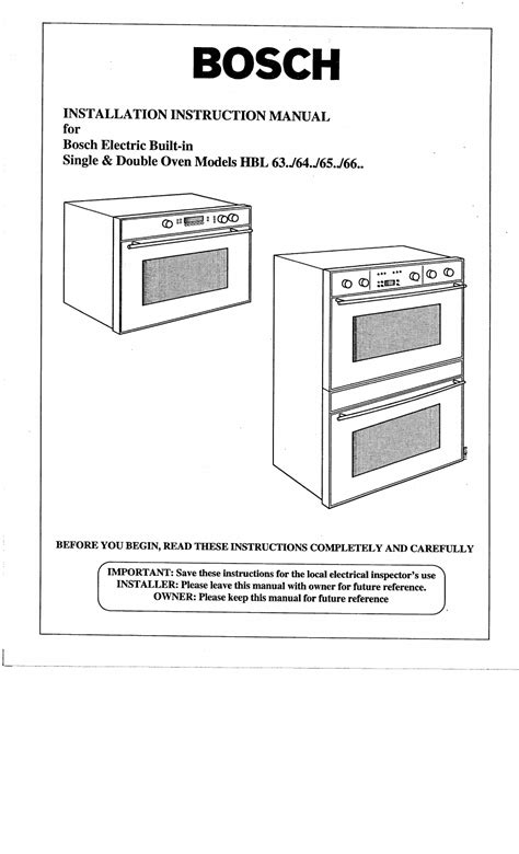 Bosch Bosch Appliances Hbl 66 User S Manual Free Pdf Download 22 Pages