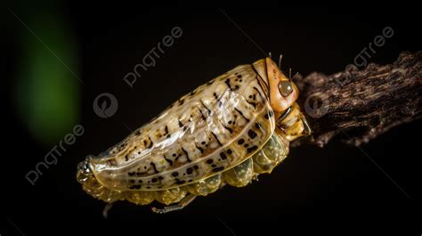 Un Insecto Se Sienta En El Suelo Con El Fondo Negro Imagen De Una Pupa Imagen De Fondo Para