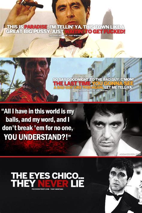 Scarface Classic Quotes From Tony Montana Gangsterflick Gangster