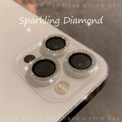 1 Set 】 Crashstar Sparkling Diamond Camera Lens Protector For Iphone 15