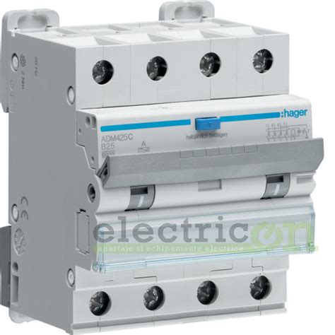 Disjunctor diferențial RCBO 4P 6kA B25 30mA tip A Electricon ro