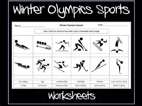 Winter Olympics Sports Worksheet Beijing 2022 Inspire And Educate