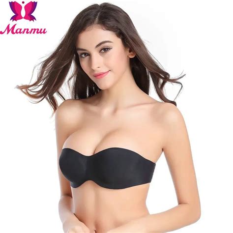 One Piece Seamless Invisible Strapless Bra For Formal Dress 1 2 Cup B