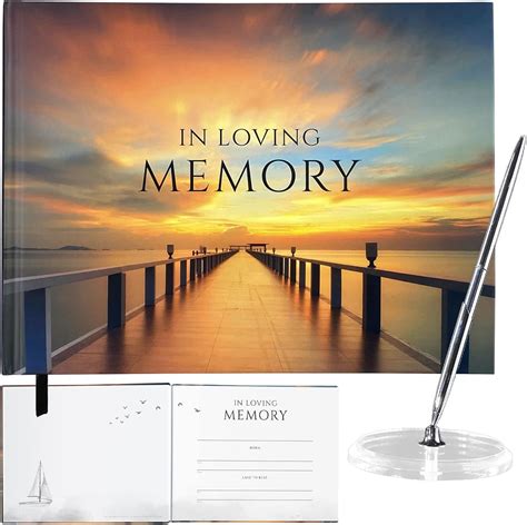 Amazon Funeral Guest Book In Loving Memory Funeral Guestbook With