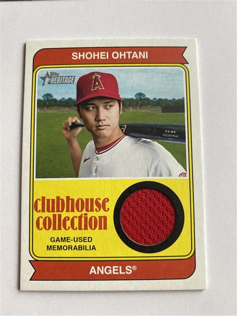 Topps Heritage Clubhouse Collection Relics Ccr So Shohei Ohtani